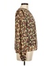 Pieces 100% Polyester Floral Gold Long Sleeve Blouse Size M - photo 4