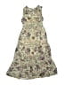 Zunie 100% Polyester Floral Tan Ivory Dress Size 4 - photo 1