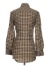 Finley Houndstooth Brown Long Sleeve Blouse Size XS - photo 2