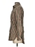 Finley Houndstooth Brown Long Sleeve Blouse Size XS - photo 5