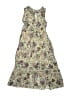 Zunie 100% Polyester Floral Tan Ivory Dress Size 4 - photo 2