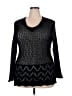 Cato 100% Acrylic Black Long Sleeve Top Size 18 - 20 - photo 1