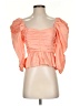 Zara Orange Short Sleeve Blouse Size S - photo 1