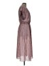 Max Studio 100% Polyester Print Brown Casual Dress Size L - photo 4