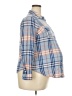 Isabel Maternity 100% Rayon Plaid Blue 3/4 Sleeve Button-Down Shirt Size XXL Maternity - photo 4