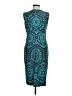 Unbranded Graphic Teal Cocktail Dress Size M (estimated) - photo 2