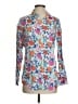 J. McLaughlin Floral Blue Long Sleeve Button-Down Shirt Size S - photo 1