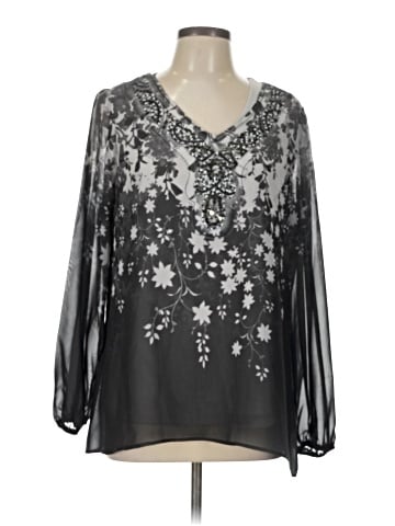 Christopher & Banks 3/4 Sleeve Blouse (view 1)