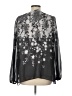 Christopher & Banks Silver 3/4 Sleeve Blouse Size L - photo 2