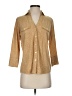 J. McLaughlin Tweed Gold 3/4 Sleeve Blouse Size S - photo 1