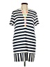 Vilagallo 100% Polyester Stripes Blue Casual Dress Size EU (FR) 42 / US 10 - photo 1