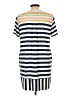 Vilagallo 100% Polyester Stripes Blue Casual Dress Size EU (FR) 42 / US 10 - photo 2