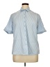 Assorted Brands Stripes Blue Short Sleeve Blouse Size XL - photo 1