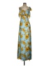 Jay Godfrey 100% Polyester Tropical Blue Casual Dress Size 2 - photo 1
