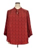 Carolina Belle 100% Polyester Red 3/4 Sleeve Blouse Size 2X - photo 1