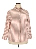 Unbranded Stripes Orange 3/4 Sleeve Button-Down Shirt Size XXL - photo 1