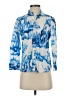 Zara Tie-dye Blue 3/4 Sleeve Blouse Size S - photo 1