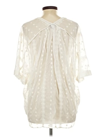 Blue Saks Fifth Avenue 3/4 Sleeve Blouse (view 2)