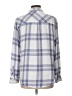 Rails 100% Viscose Rayon Plaid Blue Long Sleeve Button-Down Shirt Size L - photo 2
