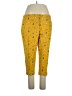 Izod Golf Print Yellow Casual Pants Size 16 - photo 1