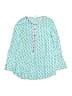 Crewcuts 100% Cotton Hearts Teal 3/4 Sleeve Blouse Size 10 - photo 1