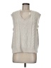 Jessica Simpson Solid Ivory Sweater Vest Size M - photo 1