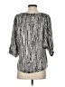 Anne Klein 100% Polyester Metallic Silver 3/4 Sleeve Blouse Size S (petite) - photo 2