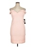 Bebe Solid Pink Cocktail Dress Size XL - photo 1