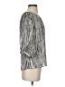 Anne Klein 100% Polyester Metallic Silver 3/4 Sleeve Blouse Size S (petite) - photo 4