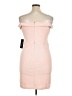 Bebe Solid Pink Cocktail Dress Size XL - photo 2