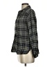 Max Studio Plaid Gray 3/4 Sleeve Button-Down Shirt Size S - photo 5