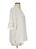 Ann Taylor LOFT 100% Polyester Polka Dots Ivory 3/4 Sleeve Blouse Size S - photo 4