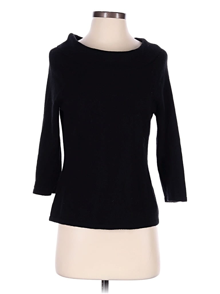 Pre-owned Alfani Cashmere Pullover Sweater In Black