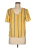 Sweet Rain 100% Polyester Yellow Short Sleeve Blouse Size M - photo 1
