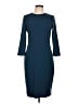 Vince. Solid Blue Casual Dress Size L - photo 1