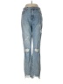 Missguided Hearts Blue Jeans Size 6 - photo 1