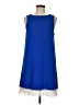 Everly 100% Polyester Solid Blue Casual Dress Size M - photo 1
