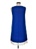 Everly 100% Polyester Solid Blue Casual Dress Size M - photo 2
