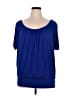 Cato Blue Short Sleeve Blouse Size XL - photo 1