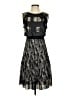 BCBGMAXAZRIA 100% Polyester Metallic Black Cocktail Dress Size 2 - photo 1