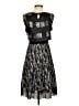 BCBGMAXAZRIA 100% Polyester Metallic Black Cocktail Dress Size 2 - photo 2