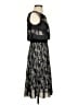 BCBGMAXAZRIA 100% Polyester Metallic Black Cocktail Dress Size 2 - photo 4