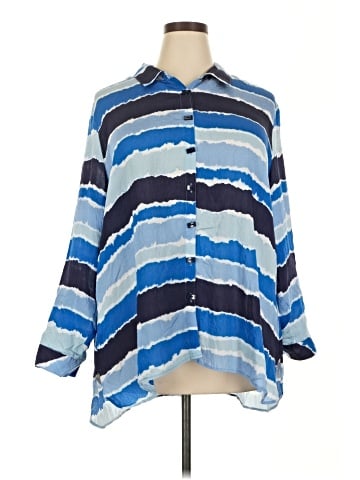 MULTIPLES 3/4 Sleeve Button-Down Shirt (view 1)