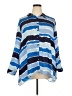 MULTIPLES Stripes Blue 3/4 Sleeve Button-Down Shirt Size 2X - photo 1
