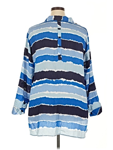 MULTIPLES 3/4 Sleeve Button-Down Shirt (view 2)