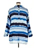 MULTIPLES Stripes Blue 3/4 Sleeve Button-Down Shirt Size 2X - photo 2