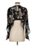 A.L.C. Floral Black Long Sleeve Blouse Size 4 - photo 2