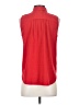 Ann Taylor Red Sleeveless Button-Down Shirt Size S - photo 2