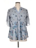Timeson Blue Short Sleeve Blouse Size XL - photo 1