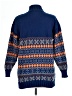 Shein Curve 100% Polyester Blue Pullover Sweater Size 12 Plus (0) - photo 2